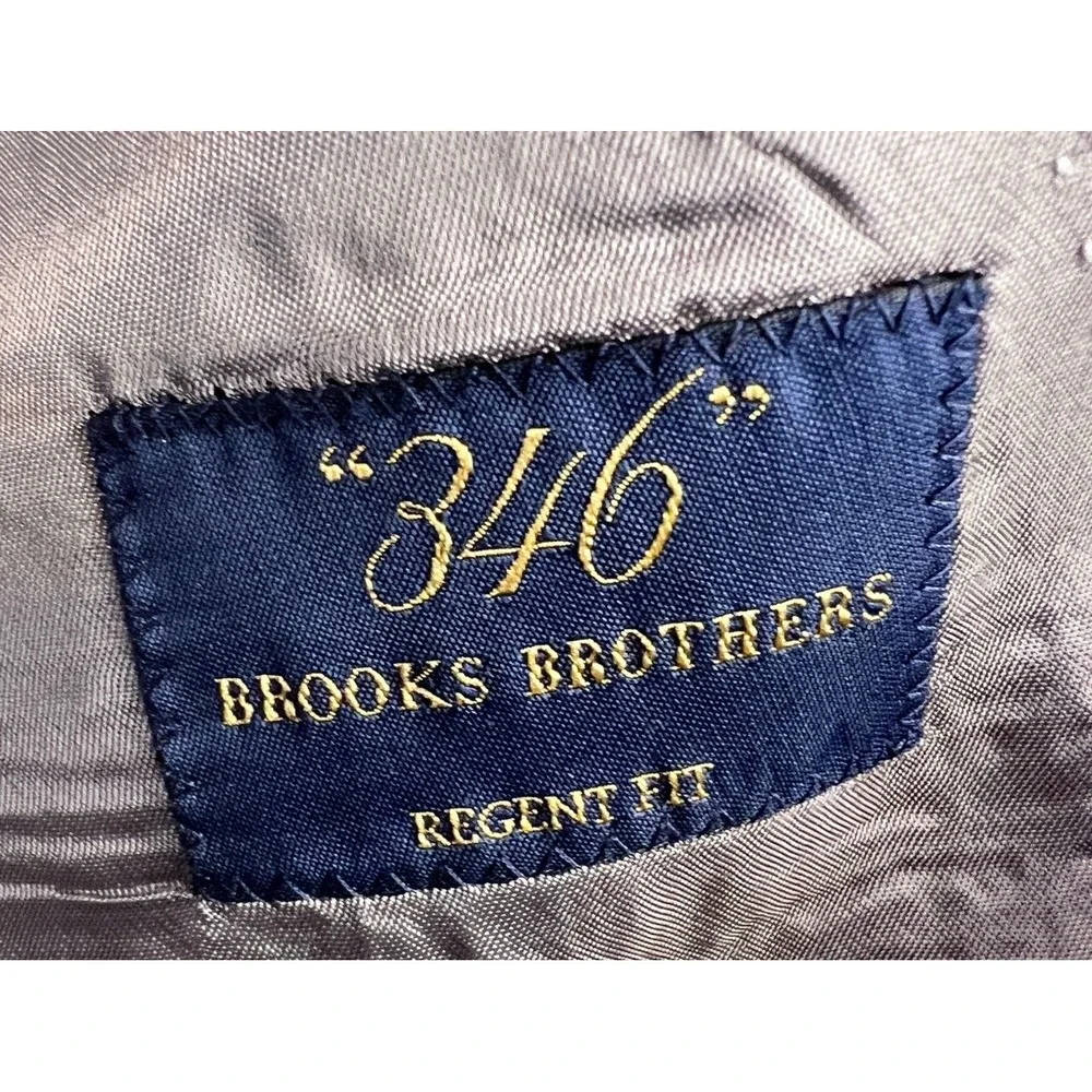 Brooks Brothers Regent Fit 41L Men's Coat Jacket Gray Stripe Tollegno 1900 Italy